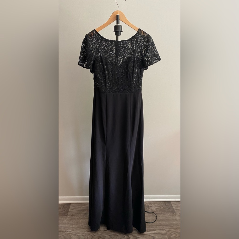 Jenny Packham NWT Sequin Lace Top Bridesmaid/ Formal Dress In Black Size 8
